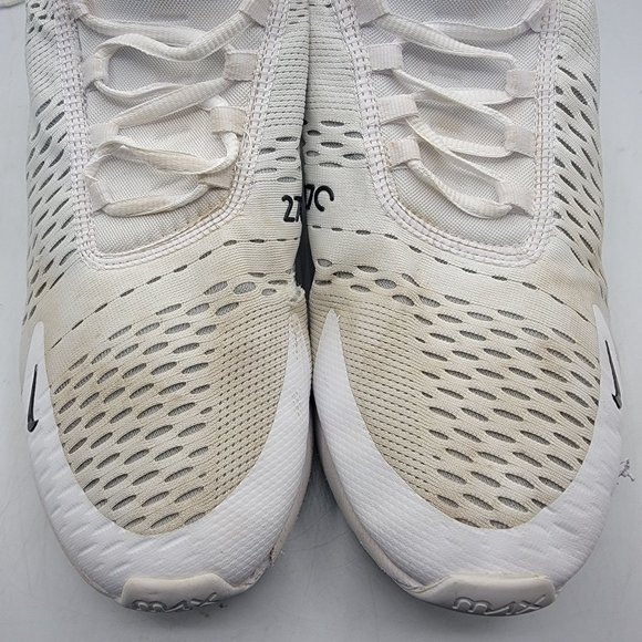 Nike Air Max 270 Mens 9 White Black Running Athletic Comfort Shoes AH8050-100 - Picture 14 of 15